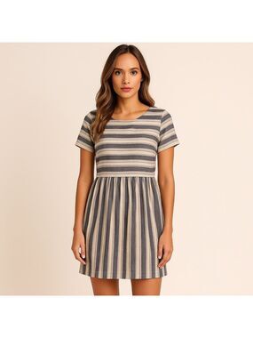 𝅺DRESS 100% cotton dress Twik Simons blue white stripes in small